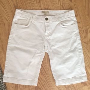 Cabi white Bermuda jean shorts